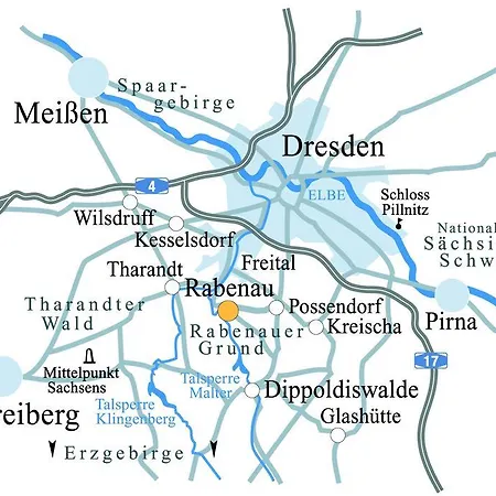 מלון Rabennest Rabenau